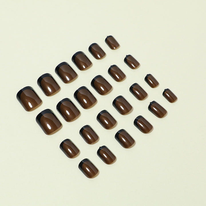 Glossy French Tip Press-On Nails Kalsten