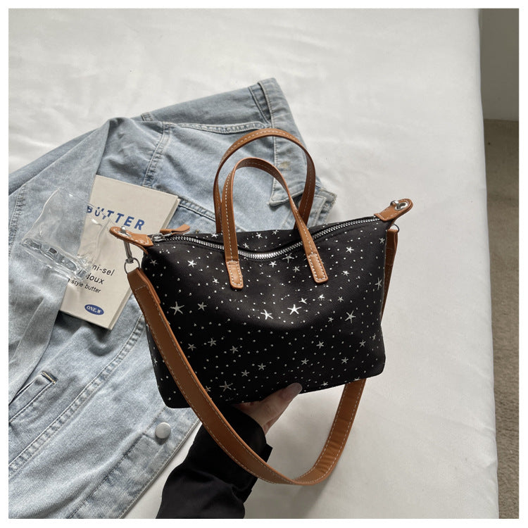 Artistic Star-Print Handbag