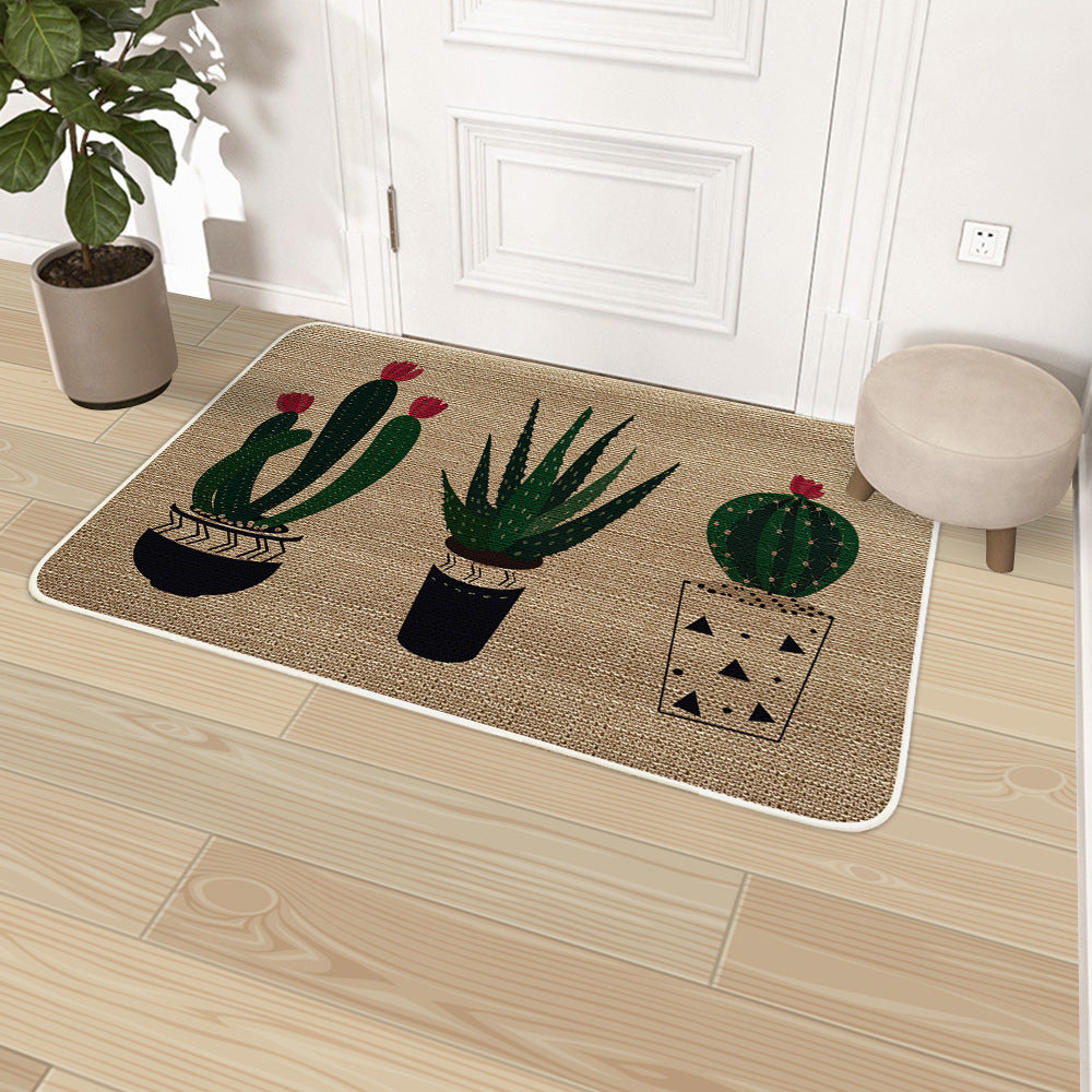 Tropical Leaf Printed Entryway Mat