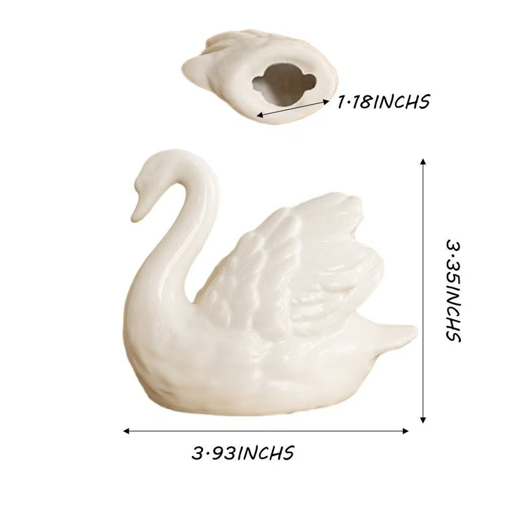 Elegant ceramic swan figure Kalsten