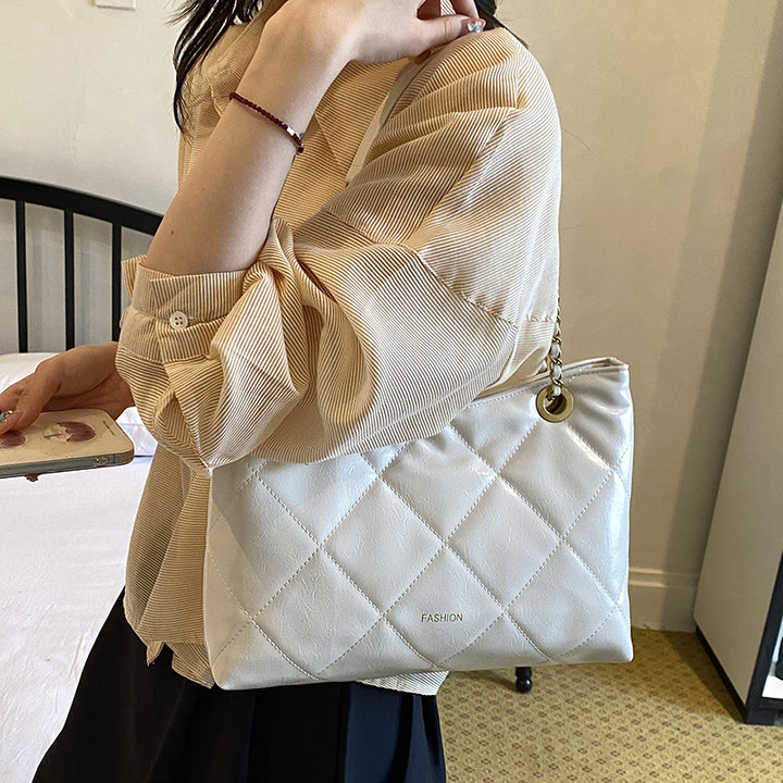 Quilted Faux Leather Tote Bag Kalsten