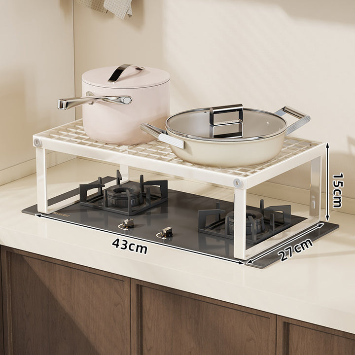 Elevated Gas-Range Protective Countertop Organizer Shelf