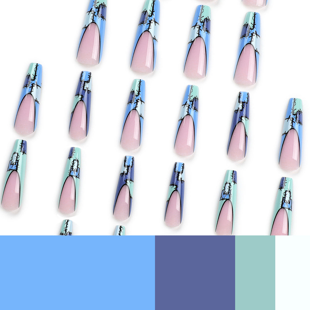 Artistic stiletto nails with modern decorative accents Kalsten