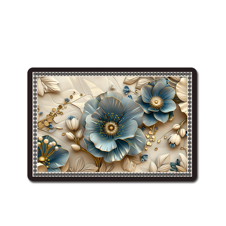 Floral Patterned Comfort Bath Mat Kalsten