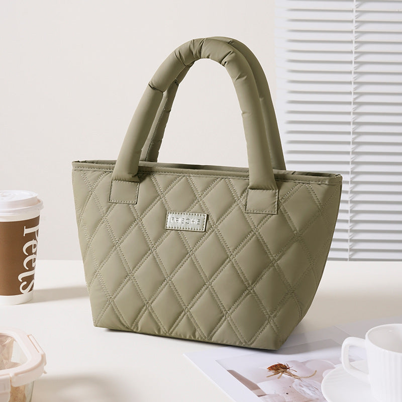 Insulated Quilted Lunch Tote