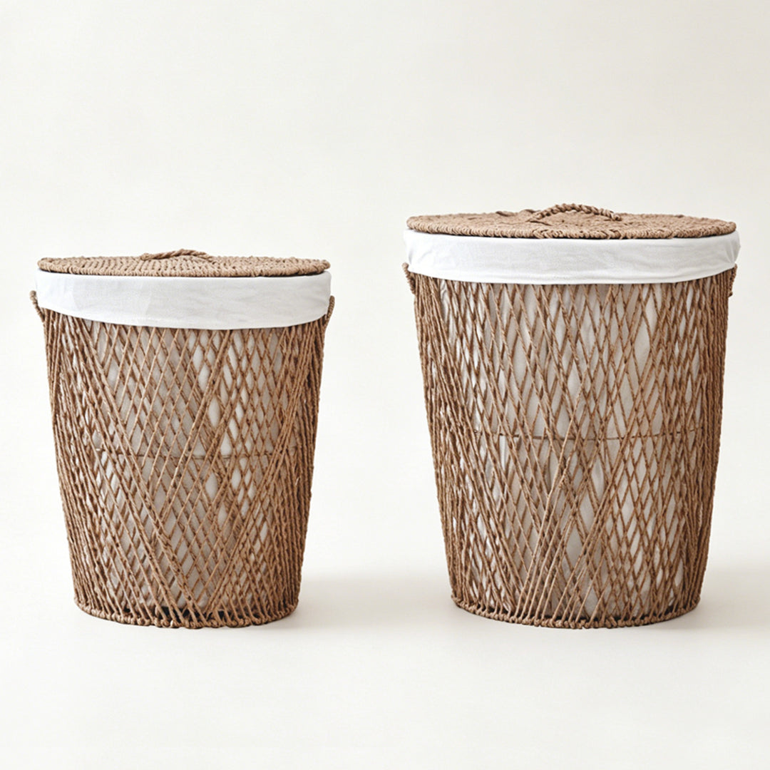 Decorative laundry basket with lid Kalsten