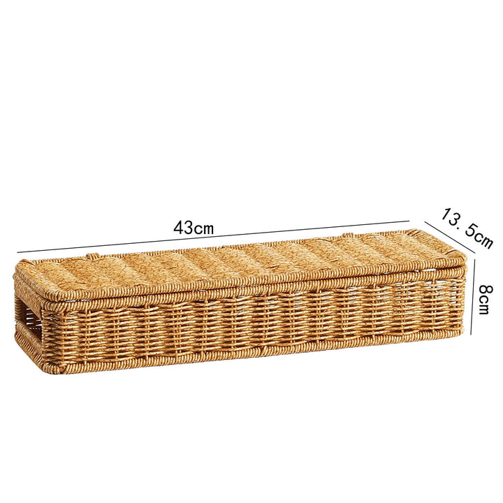 Long Rectangular Woven Storage Basket Kalsten