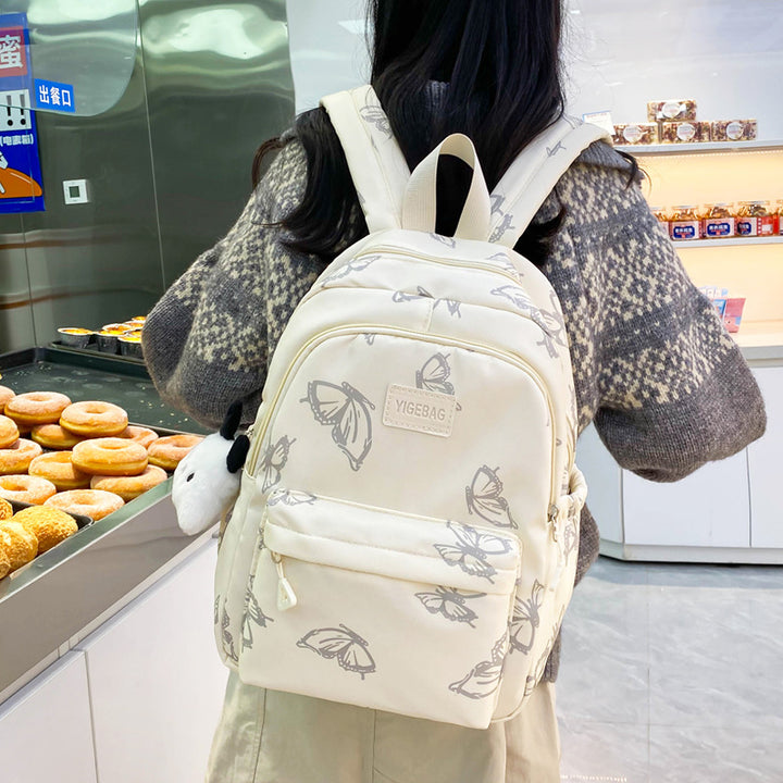 Floral Print Multi-Pocket Backpack Kalsten