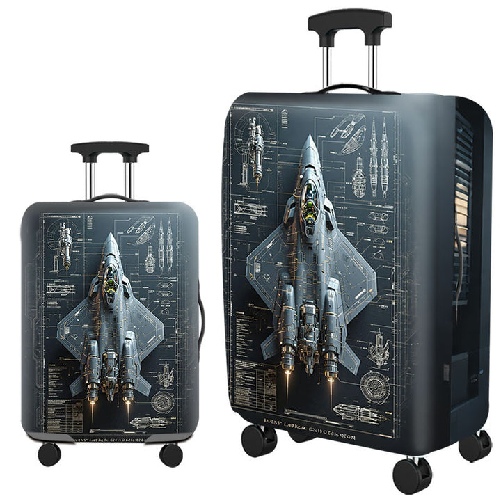 Tropical Leaf Print Hard Shell Luggage Kalsten