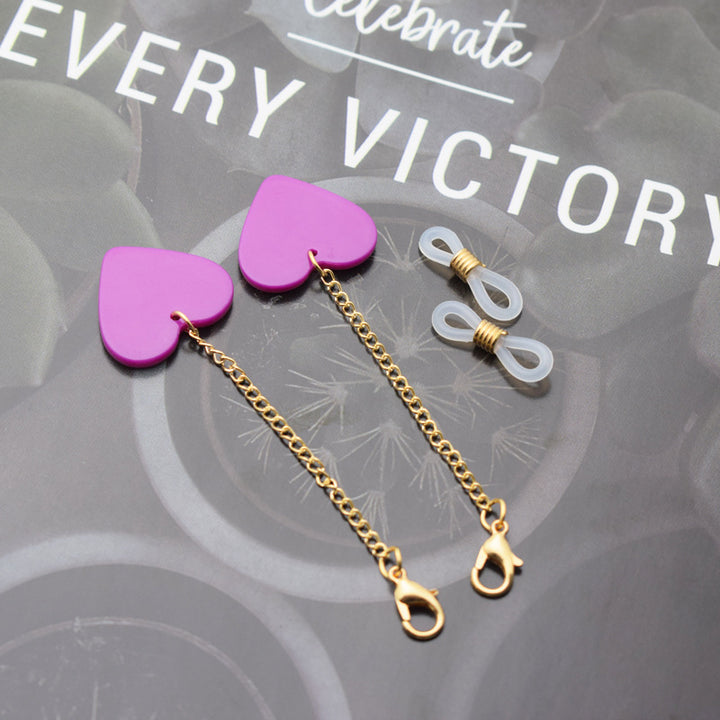 Heart-Shaped Decorative Eyewear Chain Kalsten