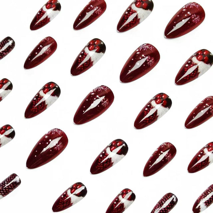 Artificial nails with festive winter design Kalsten