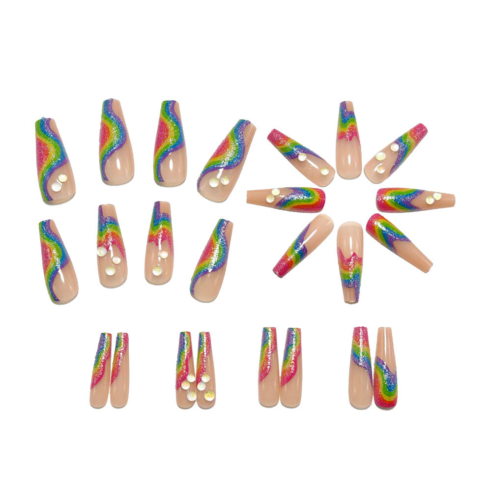 Creative Rainbow Design Art Nails Kalsten