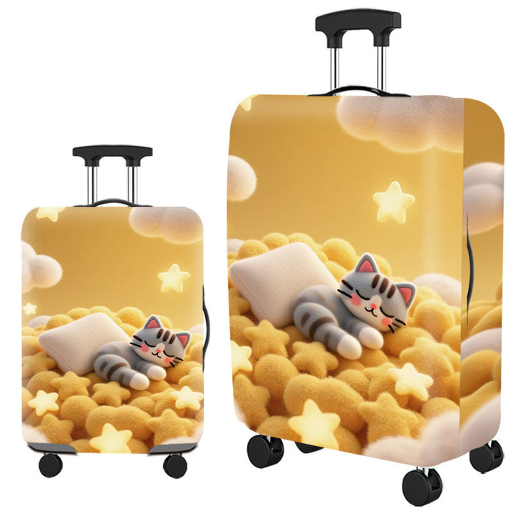 Tropical Leaf Print Hard Shell Luggage Kalsten
