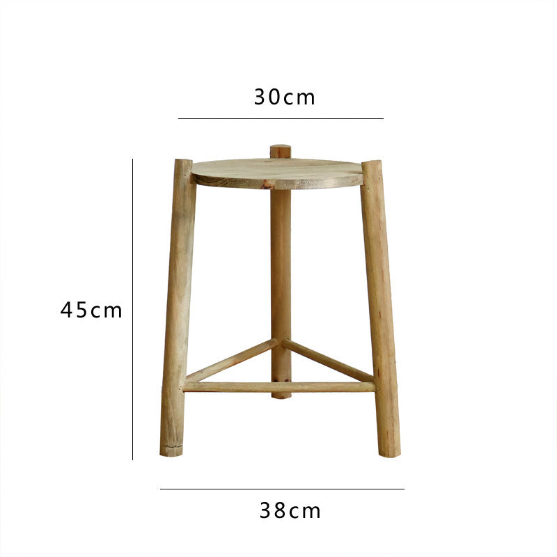Rustic Wooden Stool Kalsten