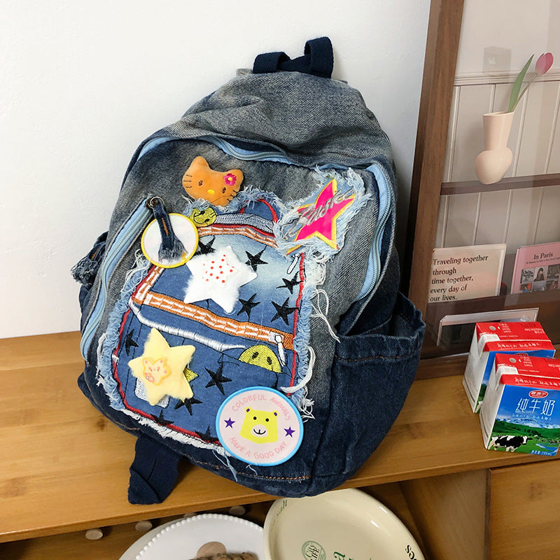Stylish Denim Backpack