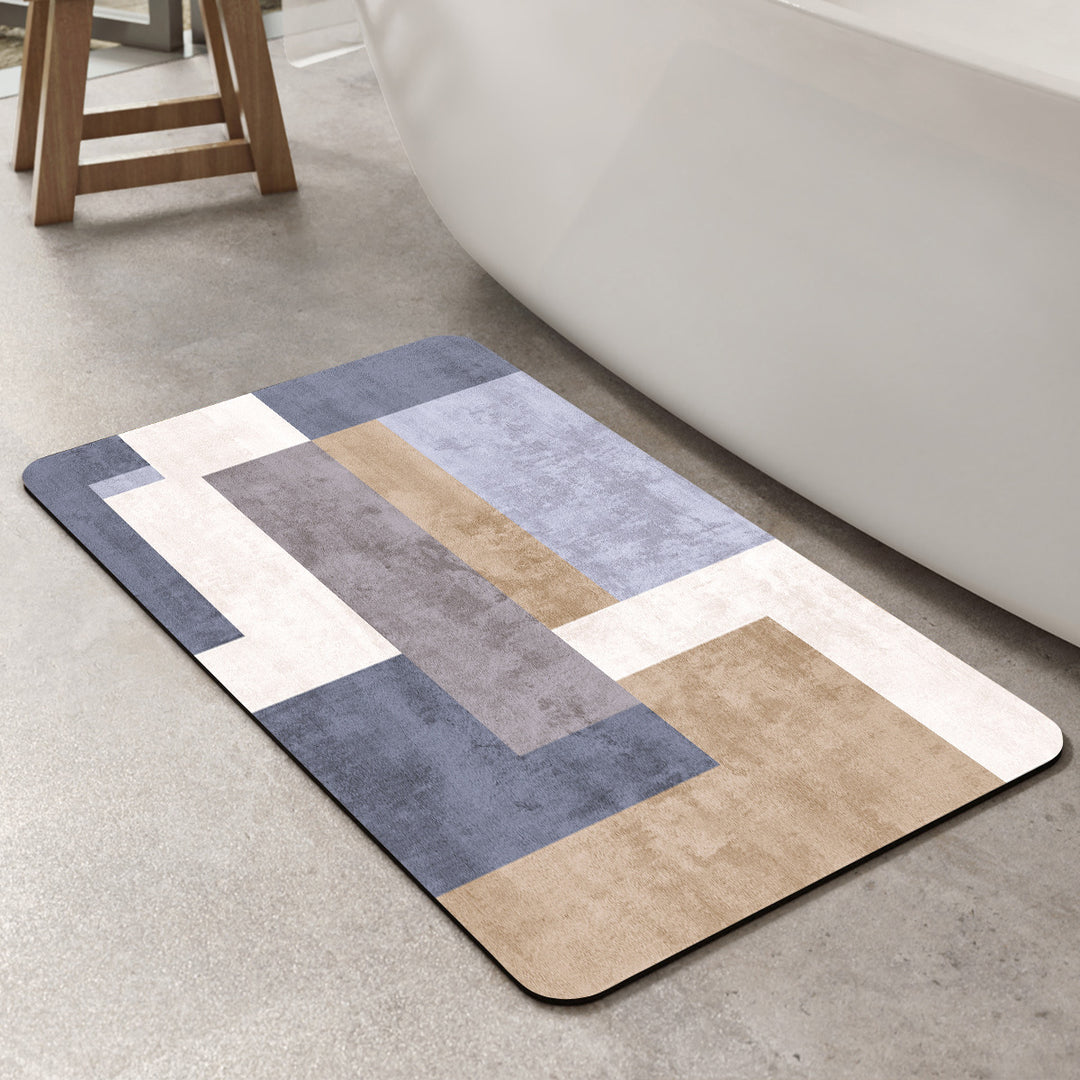 Stylish Geometric Pattern Bath Mat Kalsten