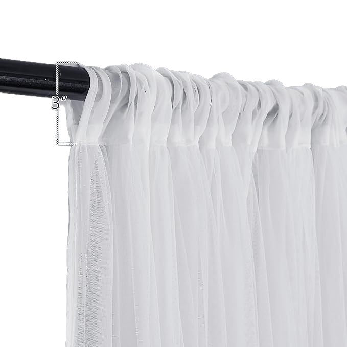 Elegant Sheer Curtain Panels with Rod Pocket Design Kalsten