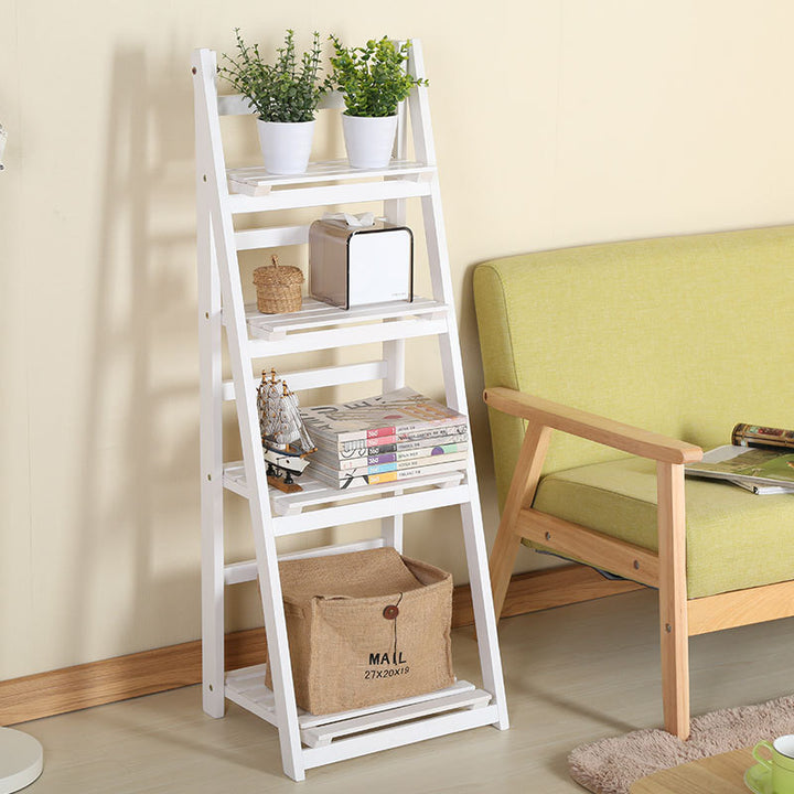 Multi-Tiered Wooden Ladder Shelf Kalsten