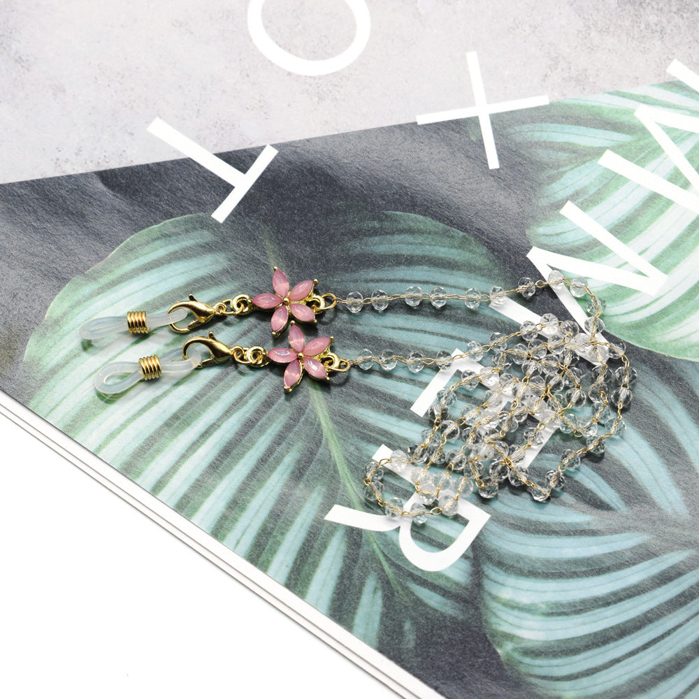 Elegant Floral-Accented Eyewear Chain Kalsten