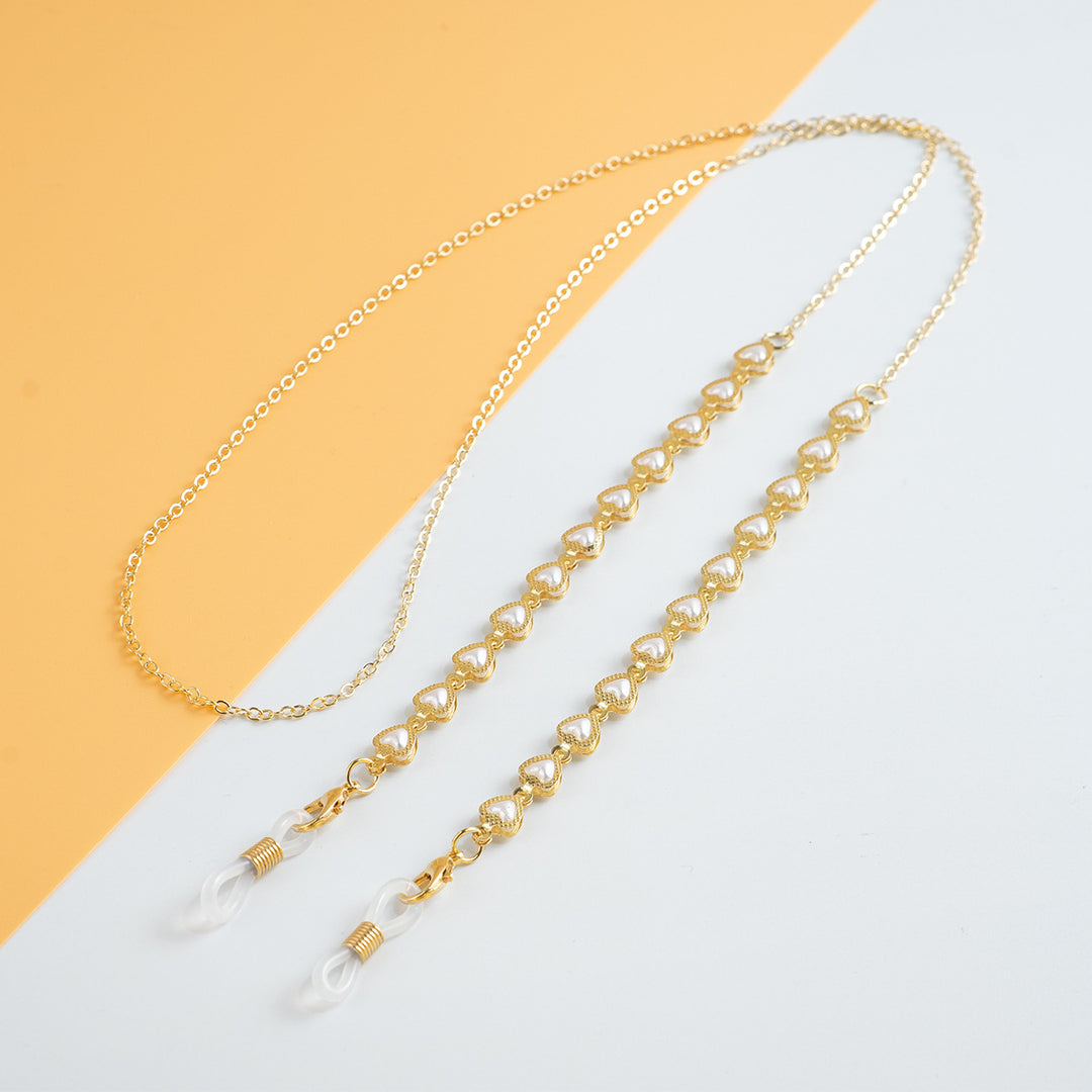 Elegant Pearl-Linked Eyewear Chain Kalsten