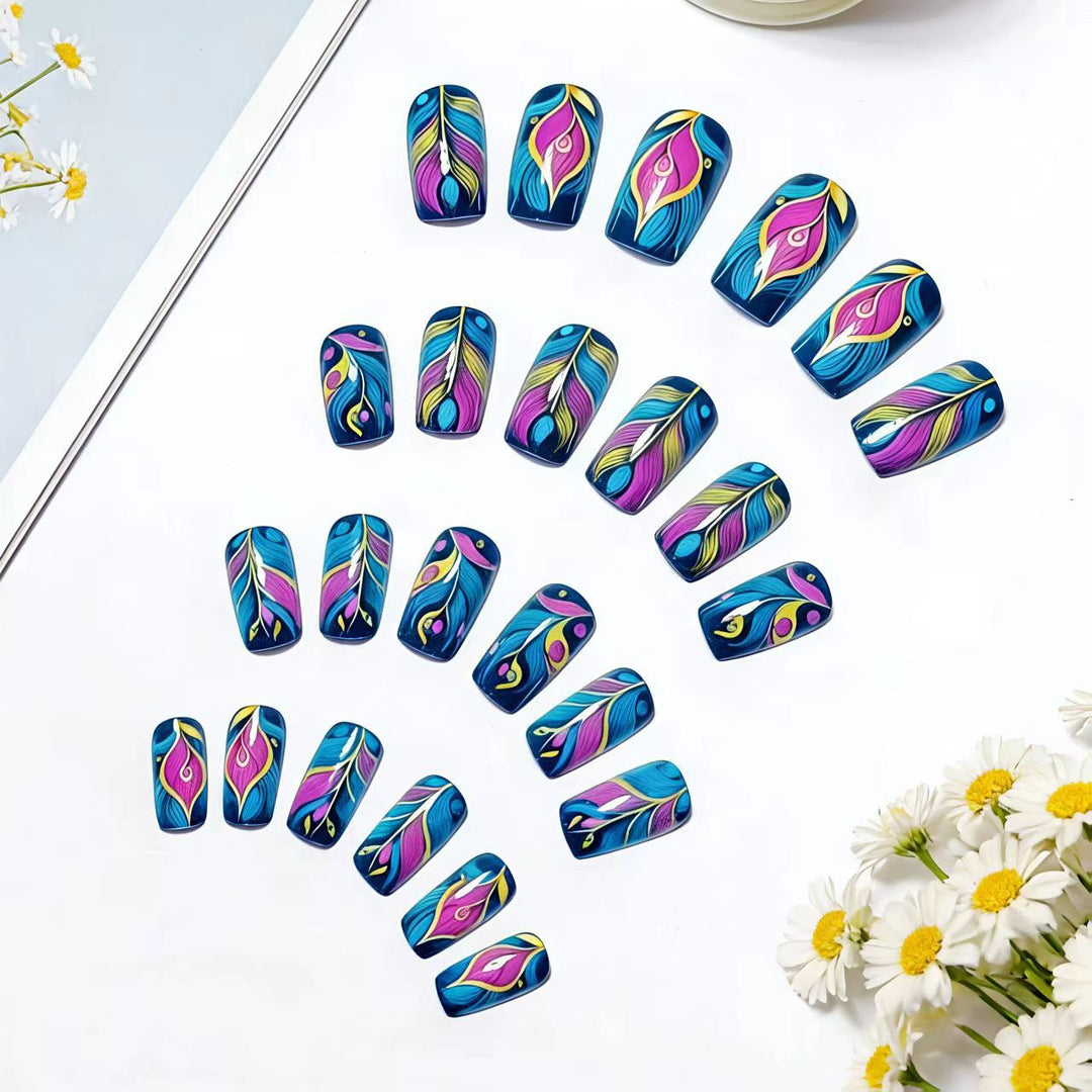 Feather-Inspired Art Nail Wraps Kalsten