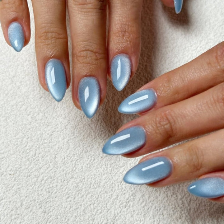 Artificial nails with shimmering metallic finish Kalsten