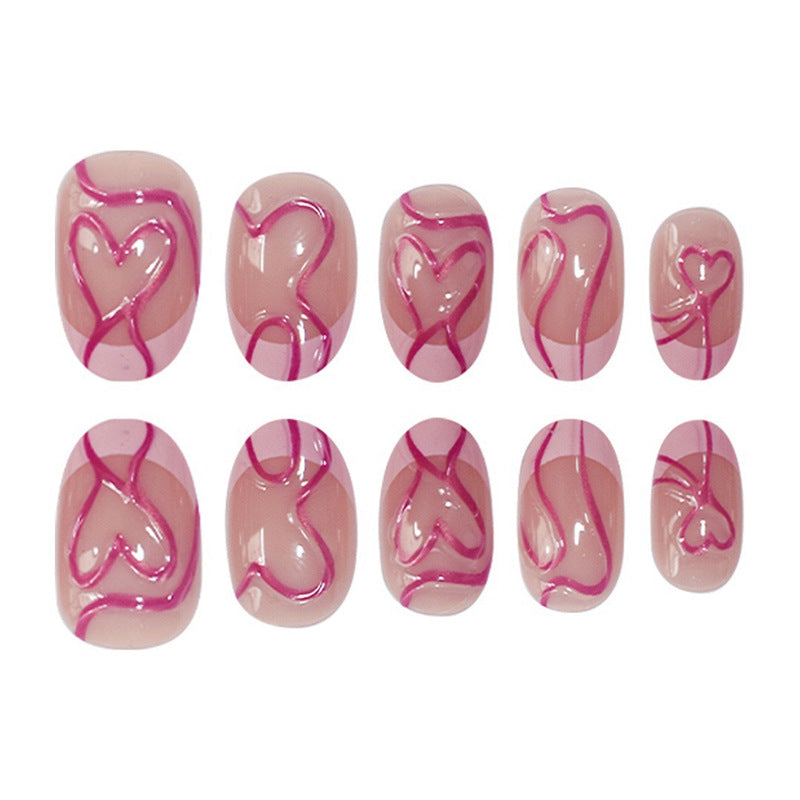 Artistic Heart Design Press-On Nails Kalsten