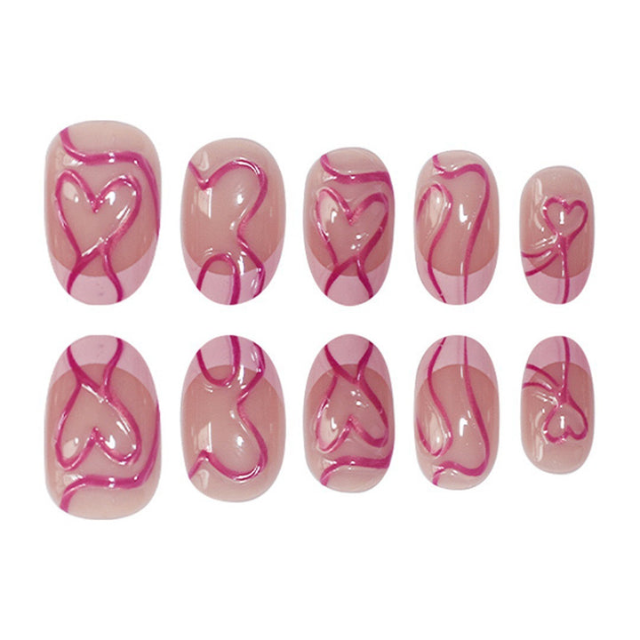 Artistic Heart Design Press-On Nails Kalsten