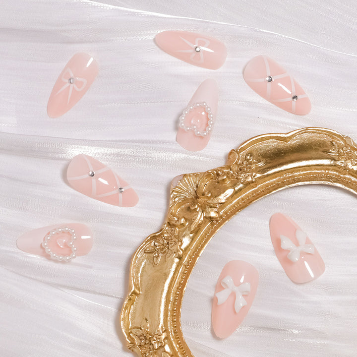 Heart-Accented Decorative Press-On Nails Kalsten