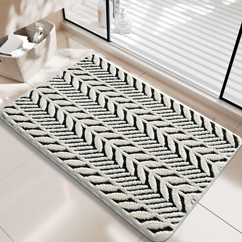 Soft and Cozy Herringbone Bath Mat Kalsten