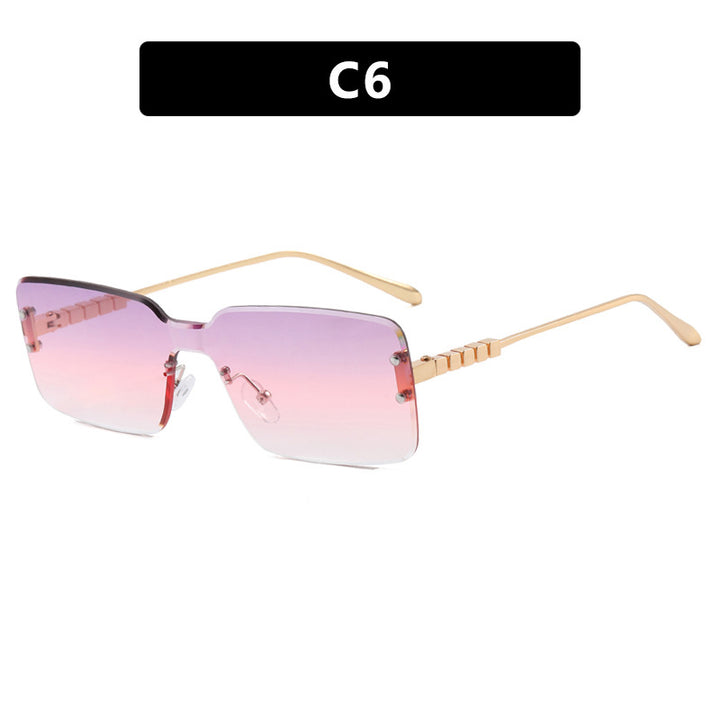 Women's modern rectangular sunglasses with stylish metal frame Kalsten