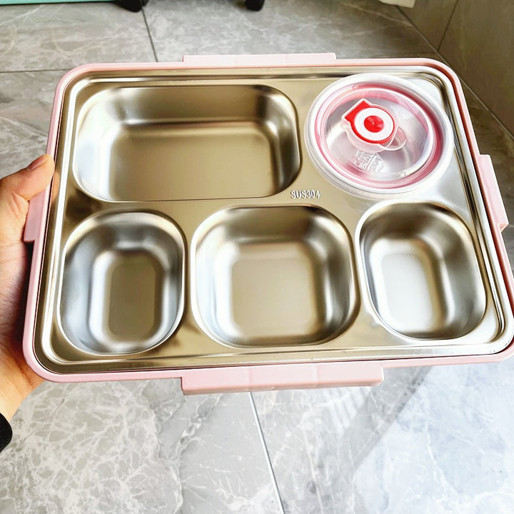 Multi-Compartment Stainless Steel Bento Box