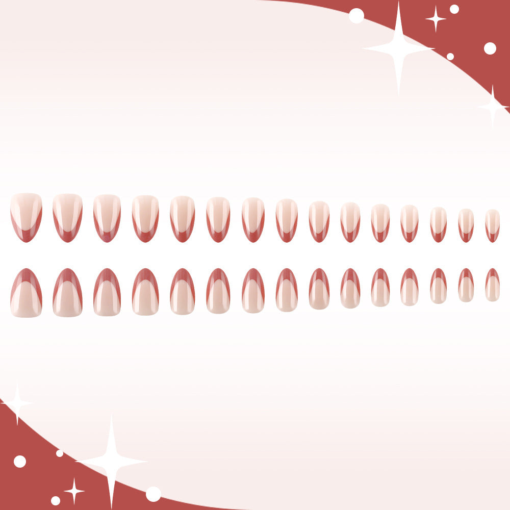 Elegant Almond-Shaped Press-On Nail Art Kalsten
