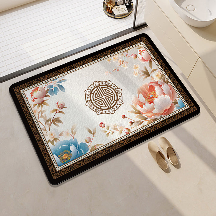 Geometric Patterned Memory Foam Bath Mat Kalsten