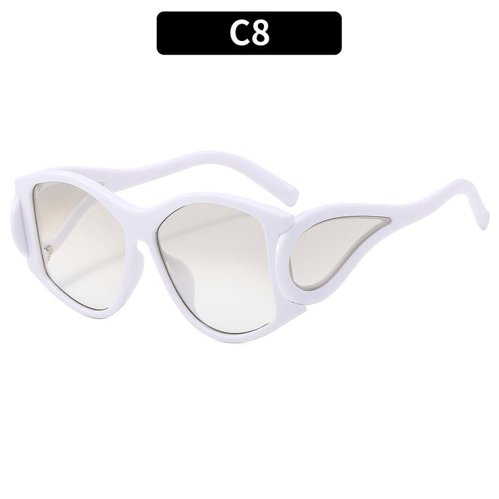 Fashion-Forward Geometric Shield Sunglasses