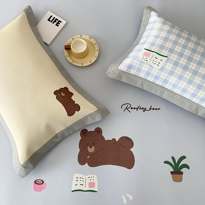Fitted sheet set with pillowcases