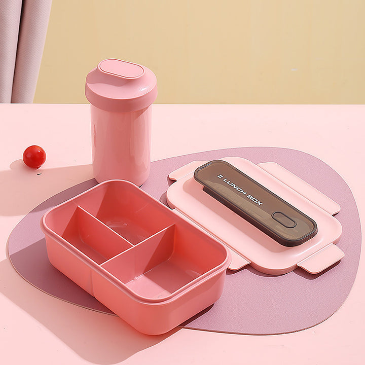 Versatile Leak-Proof Bento Lunch Box with Built-In Utensil Set