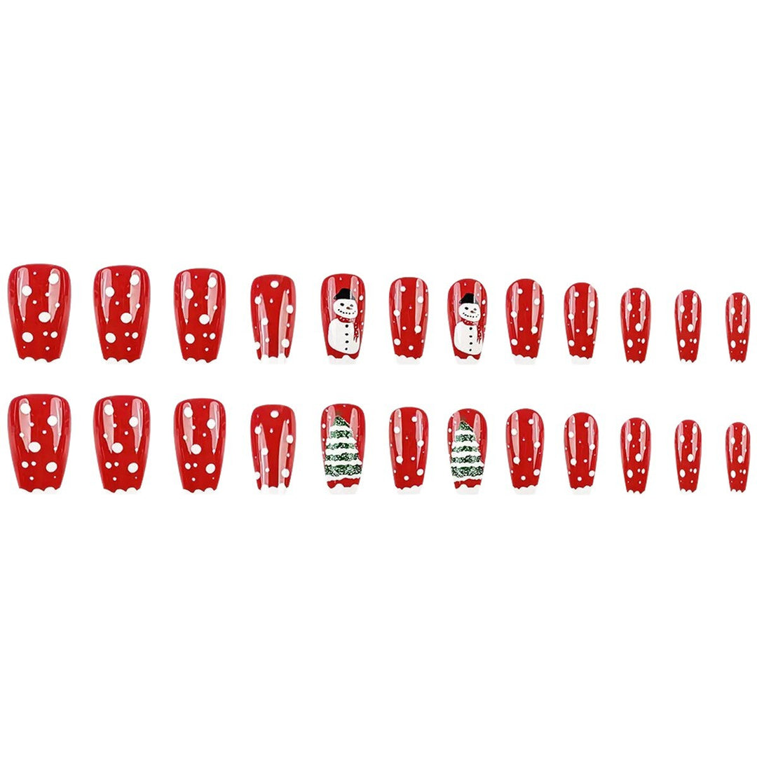 Artificial nail set with festive Christmas designs Kalsten