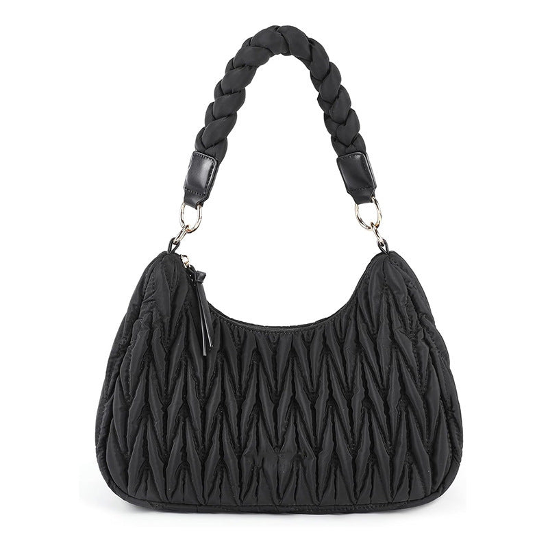 Fashionable shoulder bag with braided shoulder strap Kalsten
