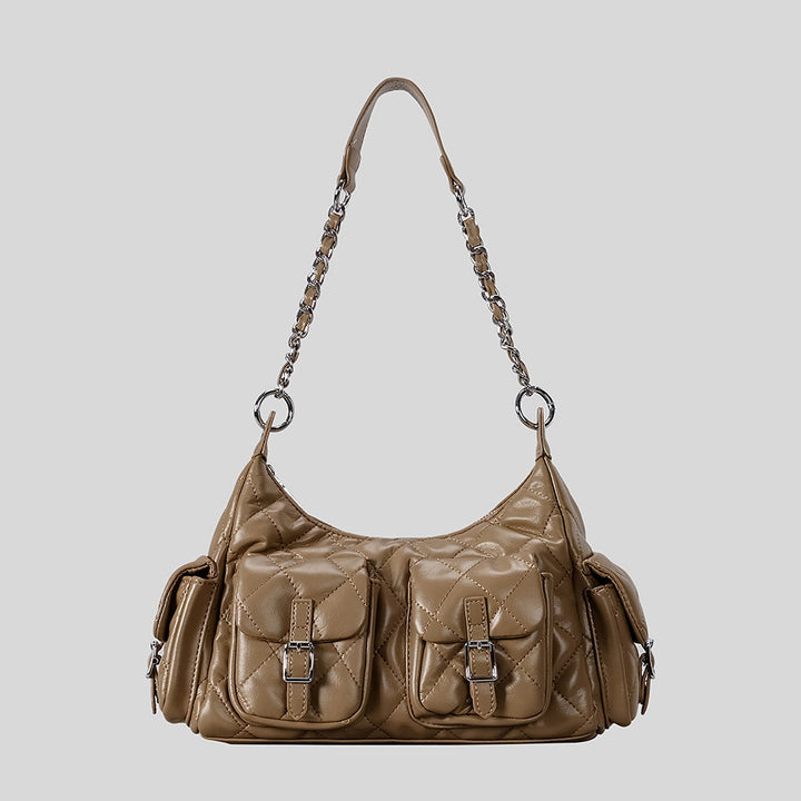 Quilted Multi-Pocket Handbag