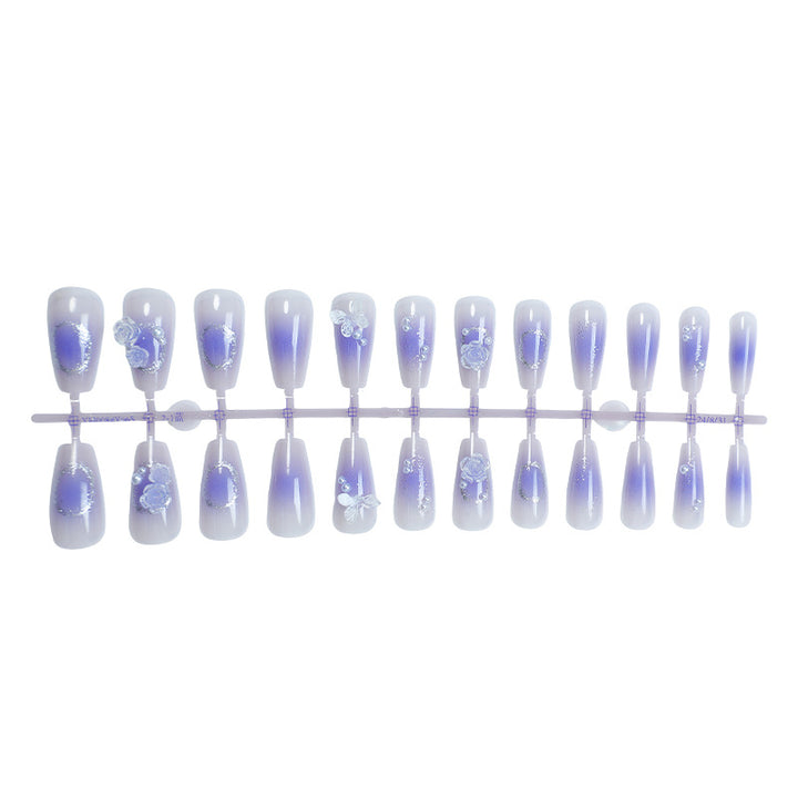 Artistic Ombre Floral Press-On Nail Set kalsten