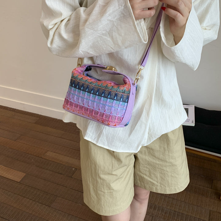 Textured Handwoven Mini Crossbody Bag Kalsten