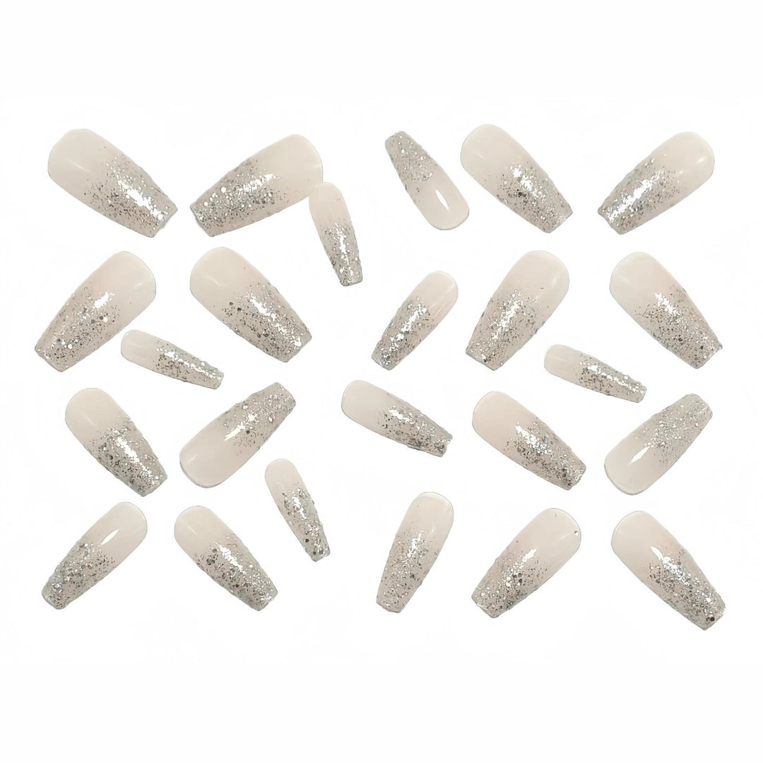 Artificial nails with glitter French tips Kalsten