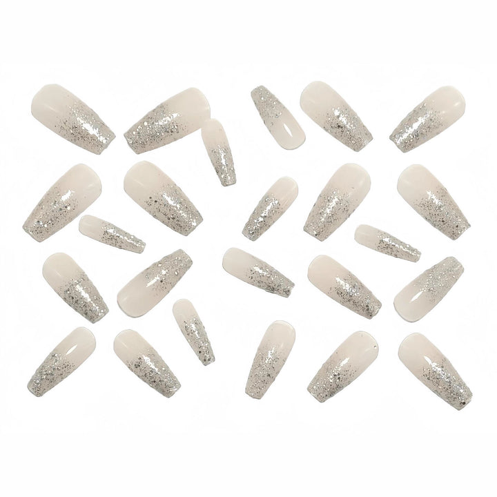 Artificial nails with glitter French tips Kalsten
