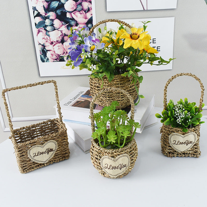 Handwoven Decorative Flower Basket Kalsten