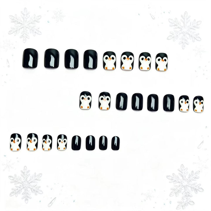 Artificial Nails in Winter Penguin Design Kalsten