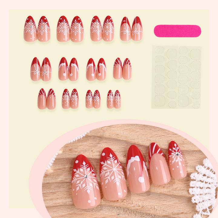Winter-Themed Press-On Nail Art Set Kalsten