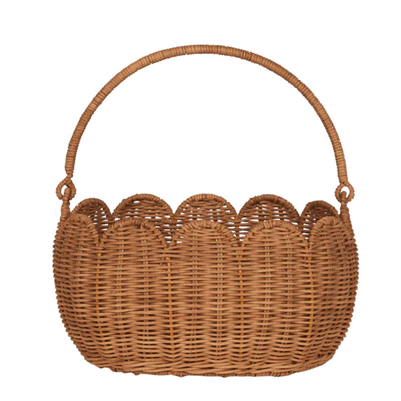Scalloped Edge Woven Storage Basket Kalsten