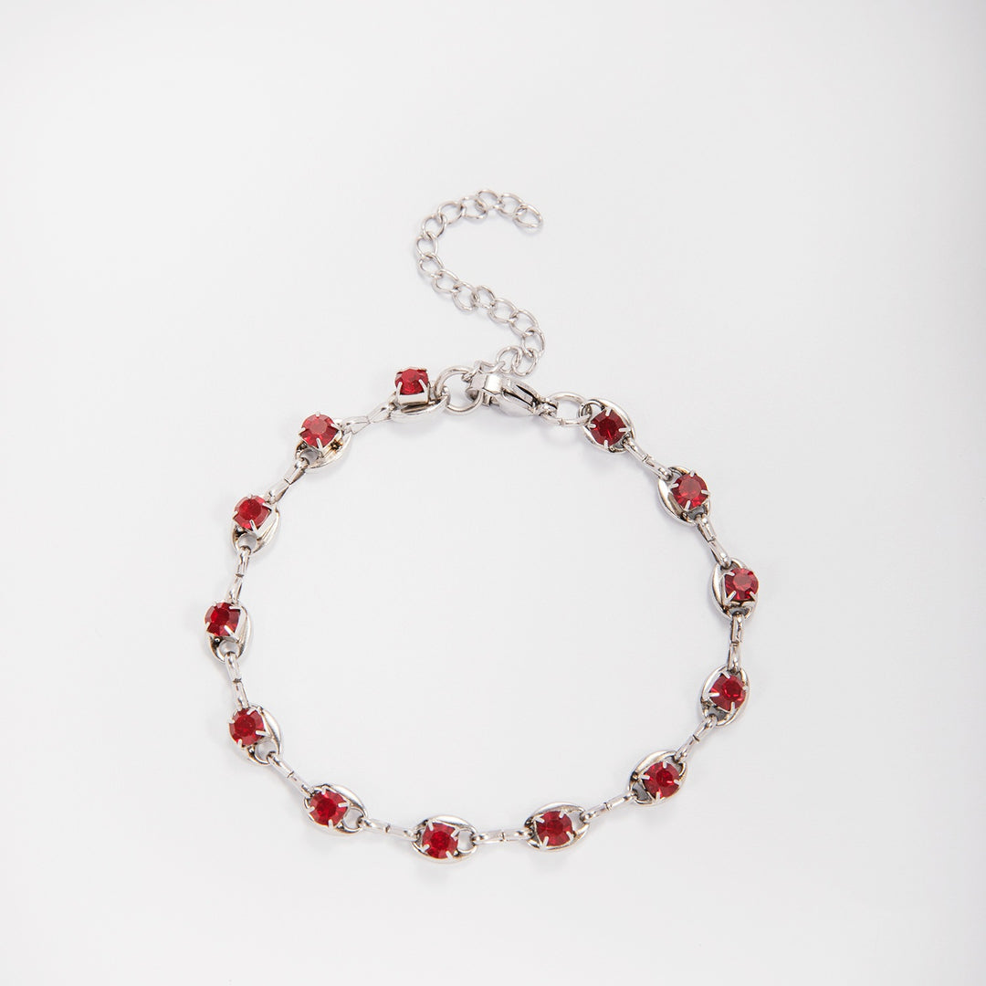 Elegant Gemstone Accent Link Bracelet Kalsten