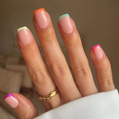 Classic French Tip Nail Enhancements Kalsten